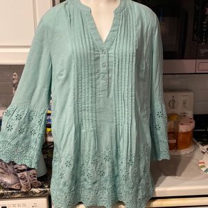 Q womens Style & Co. casual 3/4 sleeve pullover regular size blouse XL